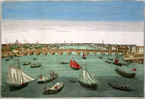 Puente de Westminster, Londres, principios a mediados del siglo XVIII