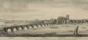 Puente de Westminster, Londres, tomado desde la Casa de Azúcar de Mr. Scheves, frente a York House de English School