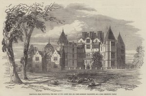 Westwood, cerca de Droitwich, la residencia del Muy Honorable Sir John Somerset Pakington, MP (grabado) de English School