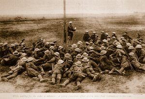 Mientras esperan la orden de avanzar, 1914-19 de English School