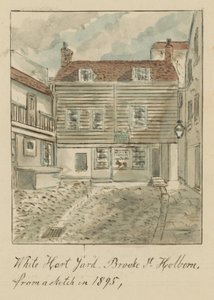 White Hard Yard, Brooke Street, Holborn, Londres, de un boceto en 1895 de English School