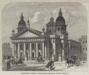 Capilla de Whitfield, Tottenham-Court-Road, recientemente reconstruida de English School