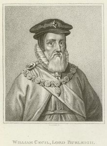 William Cecil, Lord Burleigh (grabado) de English School