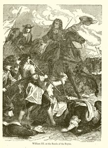 Guillermo III en la batalla del Boyne de English School