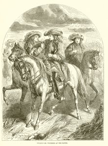 Guillermo III herido en el Boyne de English School