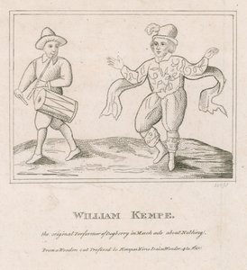William Kempe, el intérprete original de Dogberry en Mucho ruido y pocas nueces