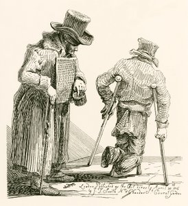 William Kinlock, un mendigo ciego, que perdió la vista en Gibraltar