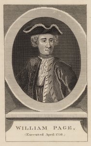William Page, Ejecutado en Abril de 1758 de English School
