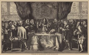 Guillermo de Orange-Nassau nombrado Stadtholder (grabado)