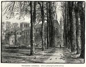 Catedral de Winchester (grabado) de English School