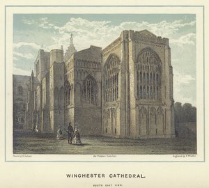 Catedral de Winchester, vista sureste de English School
