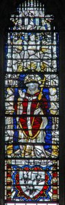 Ventana c18 que representa a un arzobispo de English School