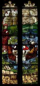 Ventana que representa a Cristo y los Pescadores de English School