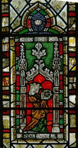 Ventana que representa a Santa Catalina de English School
