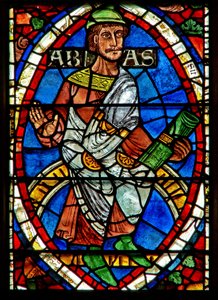 Ventana que representa una figura genealógica: Abías