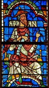 Ventana que representa una figura genealógica: Aram