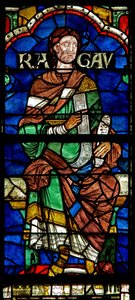 Ventana que representa una figura genealógica: Ragau de English School