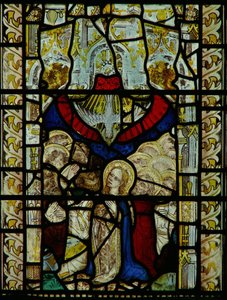 Ventana que representa el Pentecostés de English School