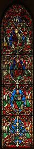 Ventana que representa el Árbol de Jesé de English School
