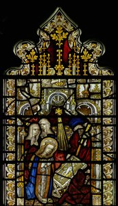 Ventana que representa la natividad de English School