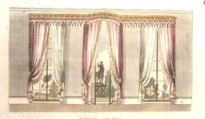 Cortinas de ventana, placa 114 de Ackermann