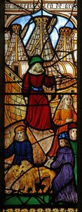 Ventana s2 que representa la historia del Arca de Noé: carga