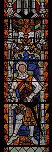 Ventana s4 que representa a Gilbert II de Clare de English School