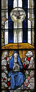 Ventana s5 que representa Pentecostés