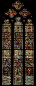 Ventana w37 que representa la Infancia de Cristo de English School