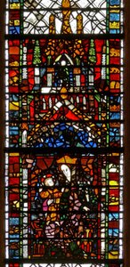 Ventana w39 que representa a la Virgen y el Niño