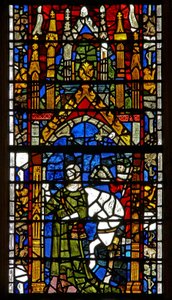 Ventana w40 que representa a los donantes peregrinos de English School