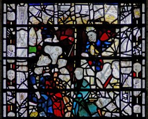Ventana w6 que representa una escena de la vida de San Paulino de English School