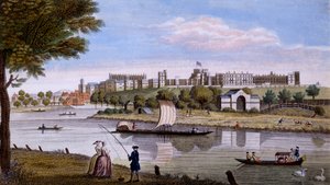 Castillo de Windsor desde el otro lado del Támesis, c.1760s de English School