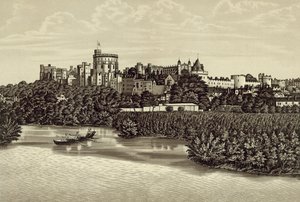 Castillo de Windsor desde el río de English School