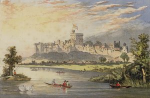 Castillo de Windsor desde el Támesis de English School