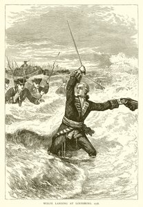 Desembarco de Wolfe en Louisburg, 1758 de English School