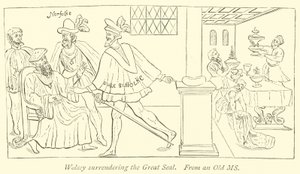 Wolsey entregando el Gran Sello de English School