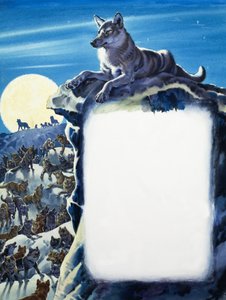 Lobos a la Luz de la Luna