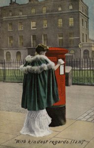 Mujer enviando una carta