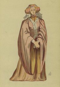 Traje femenino del reinado de Ricardo II de English School