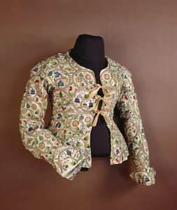 Chaqueta bordada de mujer, conocida en el siglo XVII como un chaleco
