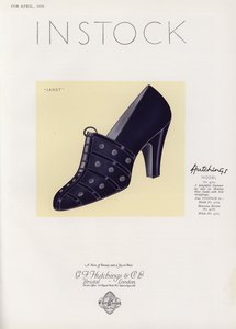 Anuncio de zapatos de mujer, años 1930