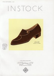 Anuncio de zapatos de mujer, años 1930