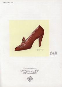 Anuncio de zapatos de mujer, años 1930