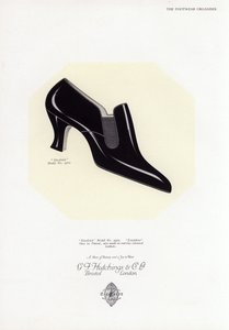 Anuncio de zapatos de mujer, años 1930