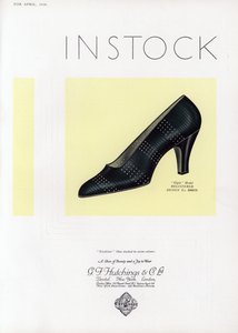Anuncio de zapatos de mujer, años 1930