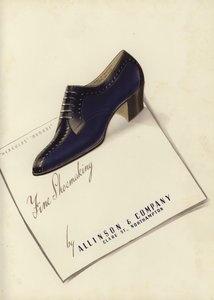 Anuncio de zapatos de mujer, años 1930