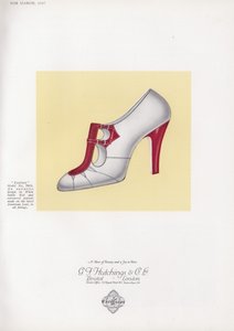Anuncio de zapatos de mujer, años 1930