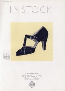 Anuncio de zapatos de mujer, años 1930 de English School