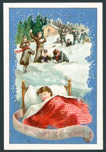 Tarjeta de Navidad de Woolson Spice Company